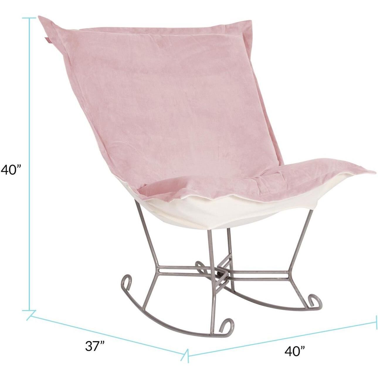 Scroll Puff Rose Rocker Chair, The Bella Collection